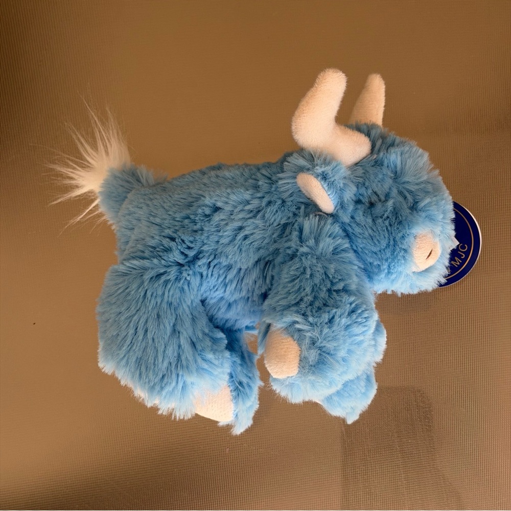 PURRFECTION by MJC 8" Blue Bull Plush Stuffed Animal Toy NWT 90s Vintage - Picture 4 of 13